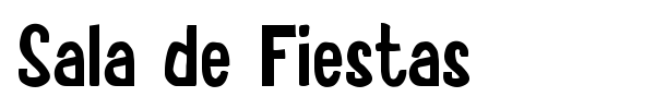 Sala de Fiestas font preview